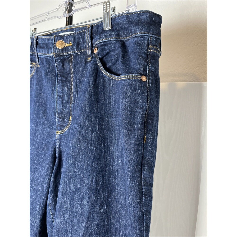 Ava & Viv Dark Wash Flare Jeans Women’s Plus Size 16 Frayed Hem Stretch Denim - Picture 4 of 14